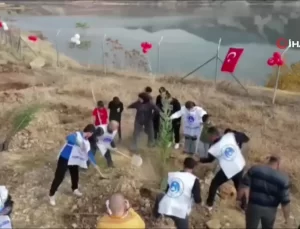 Tunceli’de şehit öğretmenler adına fidan dikildi