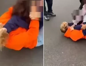 Üç kadının okul önündeki kavgasını kimse ayıramadı