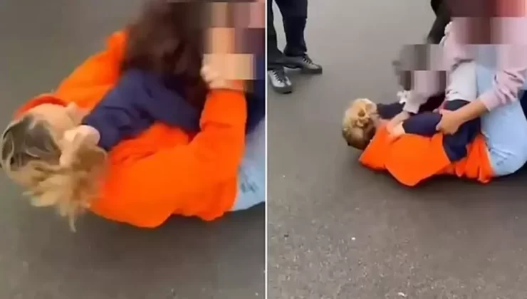 Üç kadının okul önündeki kavgasını kimse ayıramadı