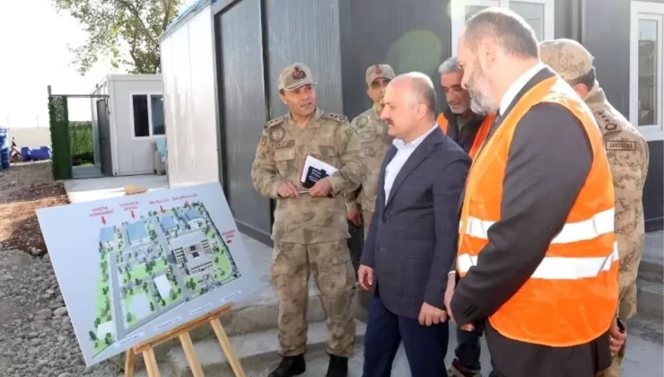 Vali Varol, Jandarma Binası İnşaatını Ziyaret Etti