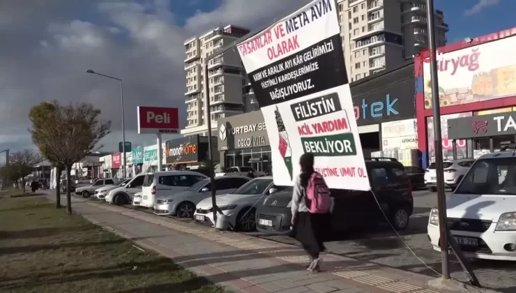 Van Marketi Filistin’e İki Aylık Karını Bağışlıyor