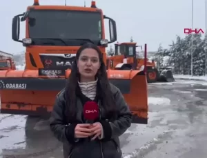 Yalova’da Kar Yağışı Nedeniyle Tuzlama Çalışması Yapılıyor