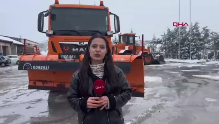 Yalova’da Kar Yağışı Nedeniyle Tuzlama Çalışması Yapılıyor