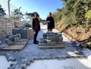 Yatağan’da Kilitli Parke Taşı Çalışmaları