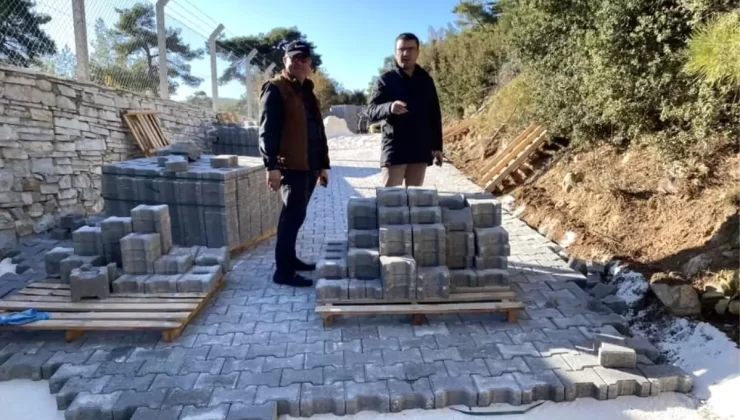 Yatağan’da Kilitli Parke Taşı Çalışmaları