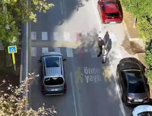 Yayaya Yol Vermeyen Sürücülere Dron Destekli Ceza