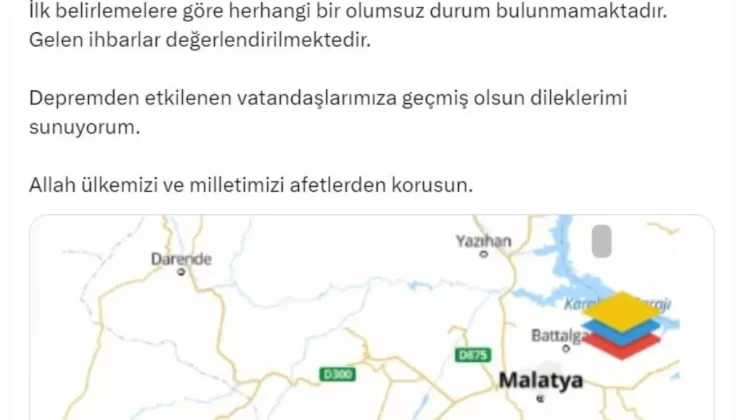 Yerlikaya: Deprem İhbarları Değerlendiriliyor