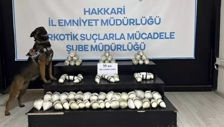 Yüksekova’da 35 Kilo Metamfetamin Ele Geçirildi