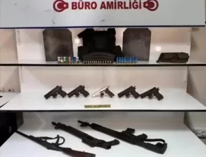 Yüreğir’de Oto Tamirhanesinde Silah Operasyonu