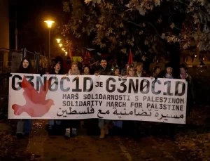 Zagreb’de Gazze’ye Destek Gösterisi