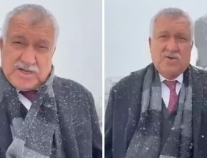 Zeydan Karalar, Anıtkabir’e giderken kar yağışı nedeniyle yolda kaldı