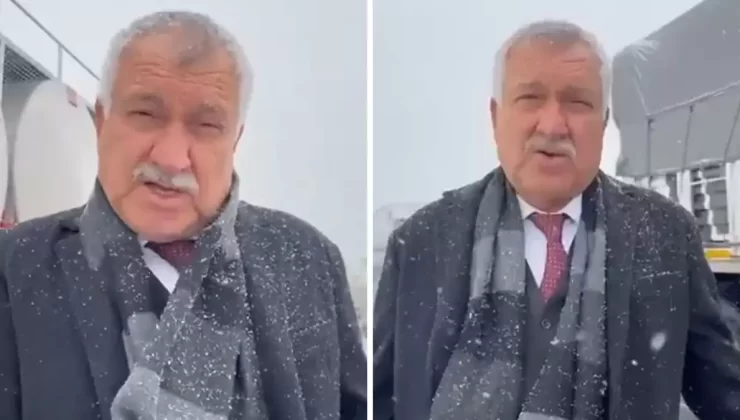 Zeydan Karalar, Anıtkabir’e giderken kar yağışı nedeniyle yolda kaldı