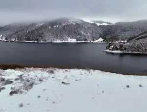 Bolu’da Abant Gölü Milli Parkı’nda Kar Manzarası