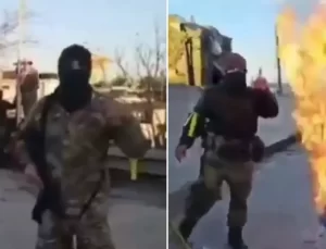 Halep Havalimanı’ndaki Rusya bayrağını indiren muhalif asker: Köpek gibi kaçtılar buradan