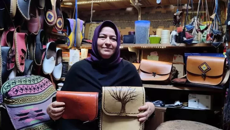 Kahramanmaraş’ta El Yapımı Deri Çantalara İlgi