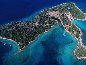 Muğla Sedir Adası havdan görüntülendi