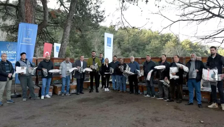 Kuşadası Belediyesi’nden arıcılara malzeme desteği