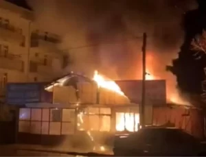 Samsun’da Traktör Tamirhanesinde Yangın Çıktı