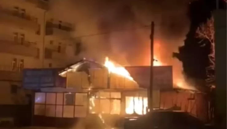 Samsun’da Traktör Tamirhanesinde Yangın Çıktı