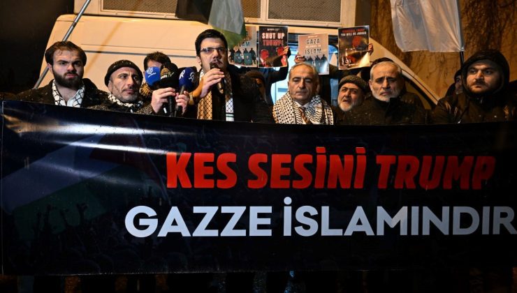 ABD İstanbul Başkonsolosluğu önünde protesto: “Kes sesini Trump”