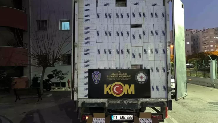 Adana’da 5 Milyon Kaçak Makaron Ele Geçirildi