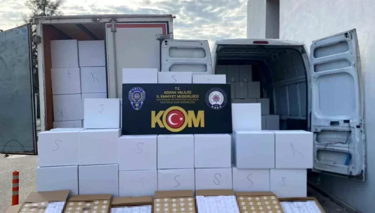 Adana’da 9 Milyon Kaçak Makaron Ele Geçirildi