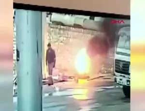 Adana’da Fabrika Bahçesinde Varilde Yangın: İşçi Hafif Yaralandı