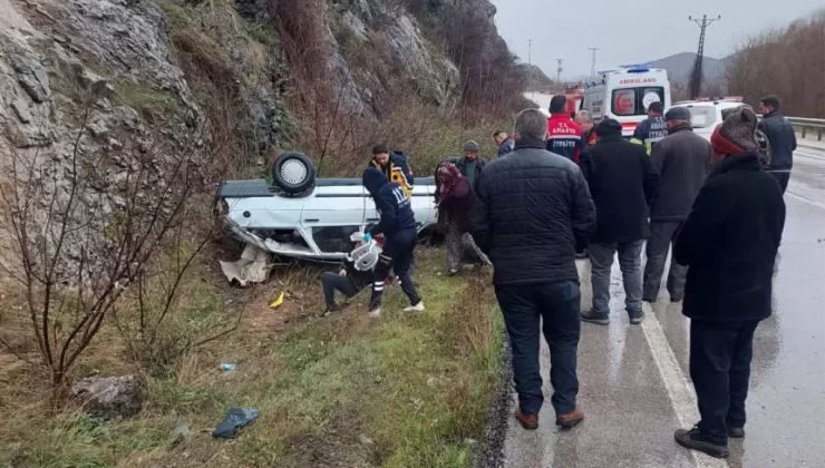 Amasya’da Takla Atan Otomobil Kazasında 3 Yaralı