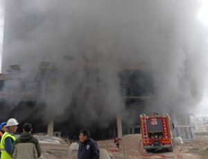 Ankara’da inşaat alanında yangın: Takımlar sevk edildi