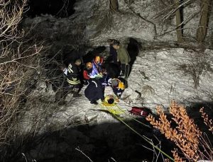 Araba dere yatağına devrildi: 2 yaralı