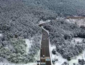 Aydos Ormanı Beyaza Büründü