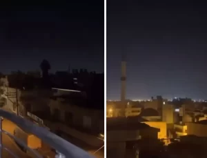 Bir kent diken üstünde! Gece yarısı kaydedilen görüntü korkuttu