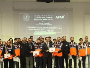 Bitlis’te AFAD Gönüllüleri Sertifika Töreni