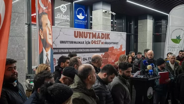 Bursa’da Deprem Şehitleri Anıldı