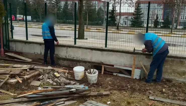 Çorum’da denetimli serbestlik yükümlüleri okullarda bakım onarım yaptı