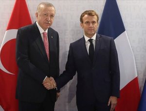 Cumhurbaşkanı Erdoğan, Fransız mevkidaşı Macron ile görüştü
