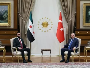 Cumhurbaşkanı Erdoğan, Suriye Arap Cumhuriyeti Geçiş Devri Cumhurbaşkanı Ahmed Şara ile görüştü