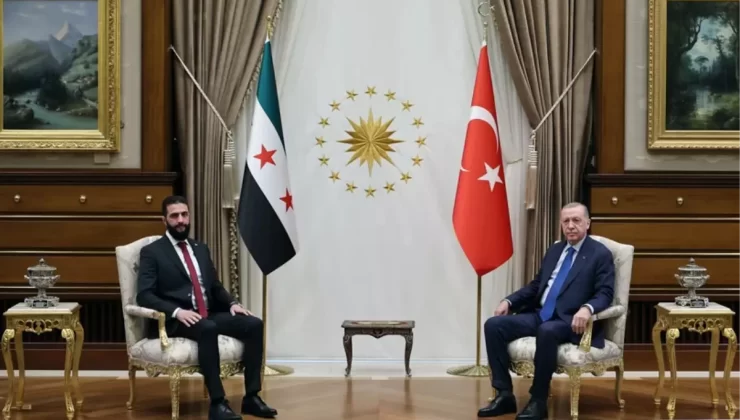 Cumhurbaşkanı Erdoğan, Suriye Arap Cumhuriyeti Geçiş Devri Cumhurbaşkanı Ahmed Şara ile görüştü