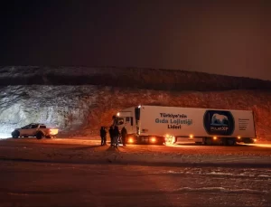 Darende’de Kar Yağışı Nedeniyle Yollar Kapandı