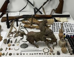 Denizli’de tarihi eser operasyonu