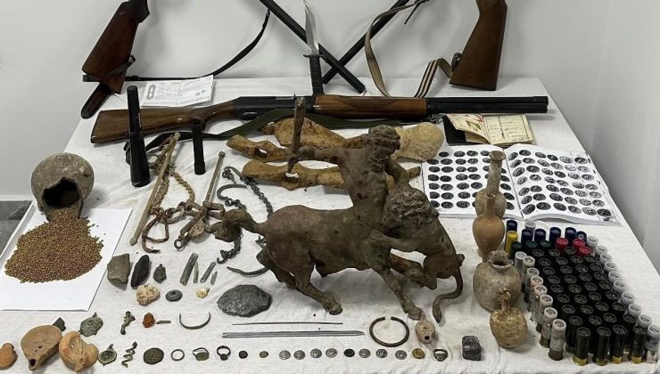 Denizli’de tarihi eser operasyonu