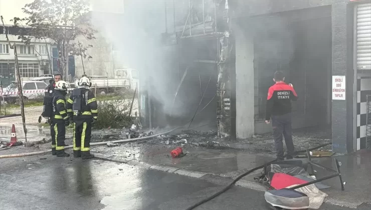 Denizli’de Yangın: Oto Aksesuar Dükkanı Kül Oldu