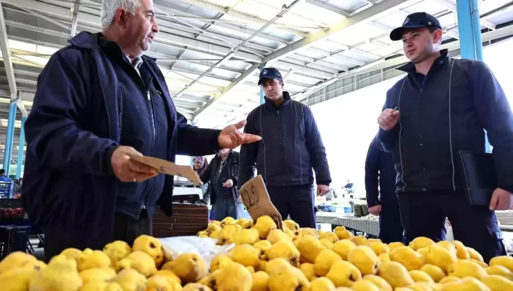 Denizli’de Zabıta Ekiplerinden Etiket Denetimi