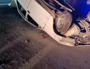 Düzce’de Kaza: Otomobil Takla Attı