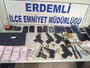 Erdemli’de Haraç Çetesi Operasyonu