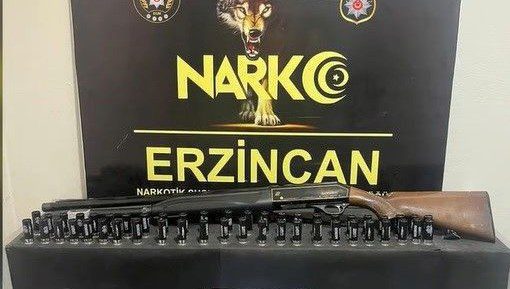 Erzincan’da uyuşturucu husus ve av tüfeği ele geçirildi