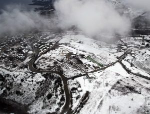 Film platosu değil, karlar altındaki Sakarya