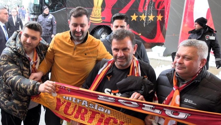 Galatasaray’a Bolu’da çiçekli karşılama!