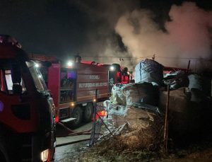 Gebze’de palet fabrikasında yangın