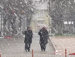 Gümüşhacıköy’de Kar Yağışı